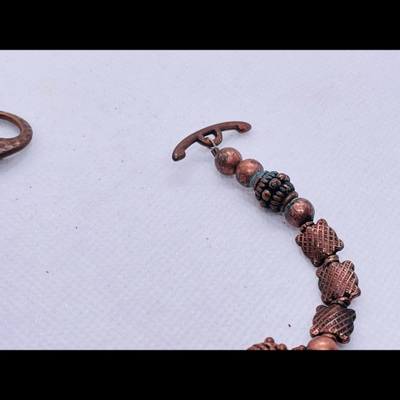 Healing copper beaded Bali/Boho style 8” bracelet - Picture 3 of 3